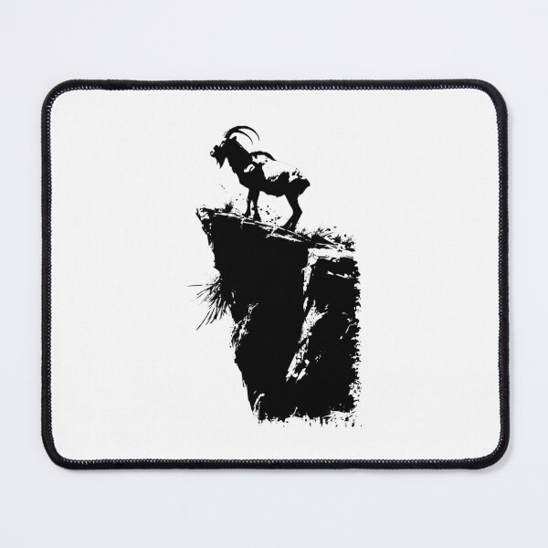 Item preview, Mountain Goat on Cliff – Bold Wildlife Silhouette Art designed and sold by inkoutninja.