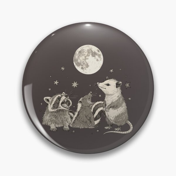 Item preview, Raccoon, Skunk & Opossum Under Full Moon designed and sold by MvuuStudio.