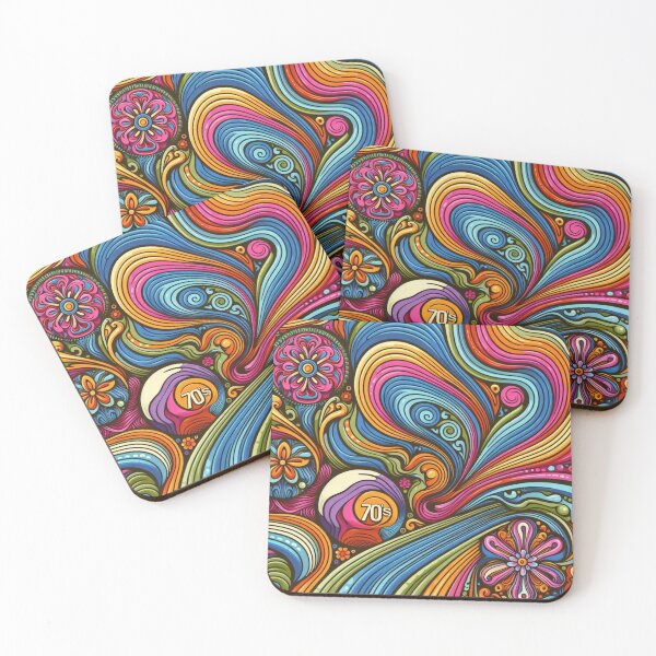 Item preview, Colorful Psychedelic – Retro Seamless Design designed and sold by janusa.