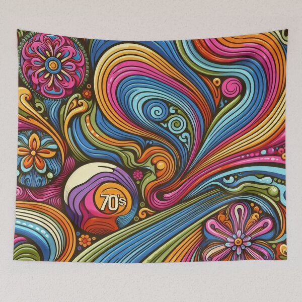 Item preview, Colorful Psychedelic – Retro Seamless Design designed and sold by janusa.