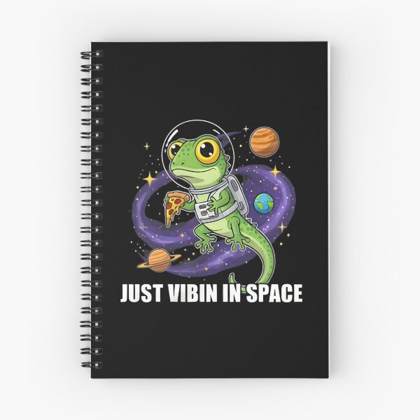 Item preview, funny lizard meme Just Vibin in Space designed and sold by Uglyandcute.