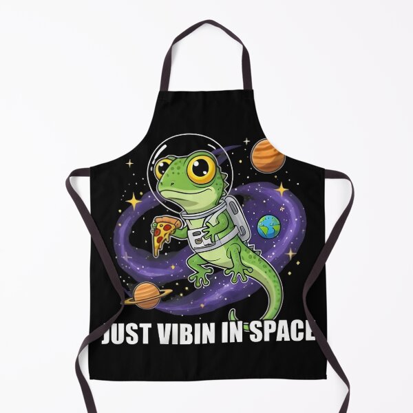 Item preview, funny lizard meme Just Vibin in Space designed and sold by Uglyandcute.
