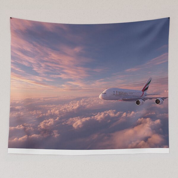Item preview, Focusing On The Curved Body Lines Of The Airbus A380 By Emirates designed and sold by Skyframe Aviation.