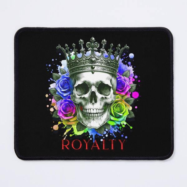 Item preview, Crowned Skull with Colorful Roses Art designed and sold by OLOstudio.