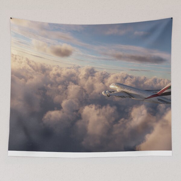 Item preview, Highlighting The Engine Fan Blades Of The Emirates A380 Aircraft designed and sold by Skyframe Aviation.