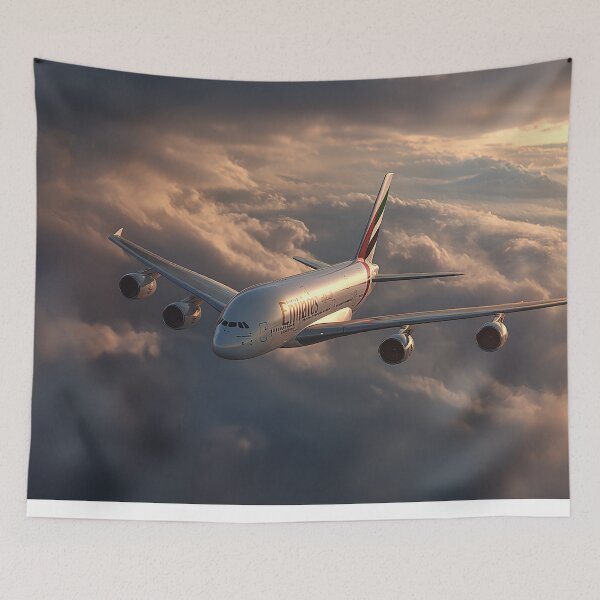 Artikelvorschau, Identifizierung der geschwungenen Karosserielinien des Emirates Airbus A380 entworfen und verkauft von Skyframe Aviation.