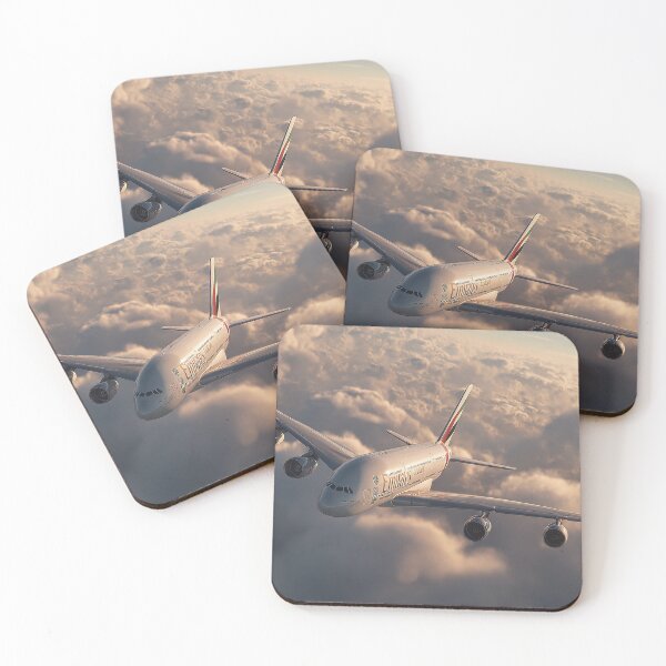 Item preview, Magnifying The Gold Logo Detail Of The Emirates A380 Aircraft designed and sold by Skyframe Aviation.