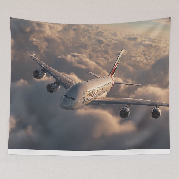 Item preview, Magnifying The Gold Logo Detail Of The Emirates A380 Aircraft designed and sold by Skyframe Aviation.
