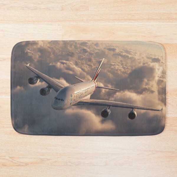Item preview, Magnifying The Gold Logo Detail Of The Emirates A380 Aircraft designed and sold by Skyframe Aviation.