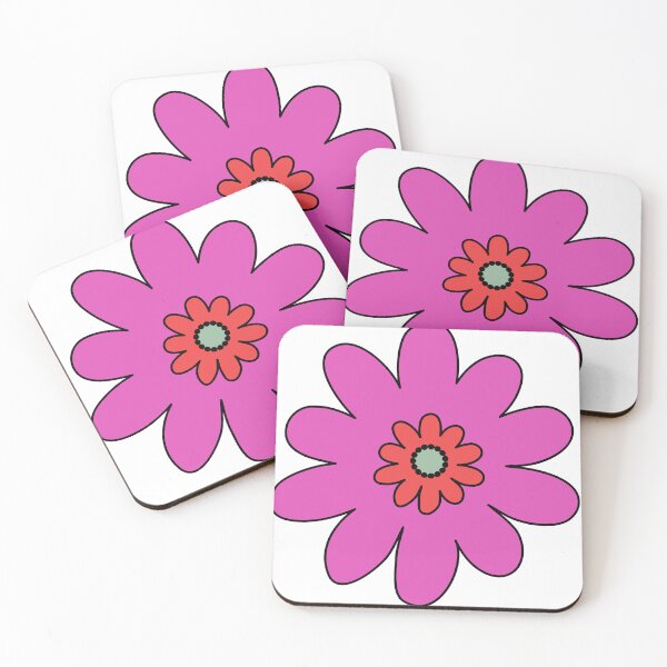 Artikelvorschau, Rosa abstrakte Blume Grafik-Design-Kunst auf weiß entworfen und verkauft von DEC02.