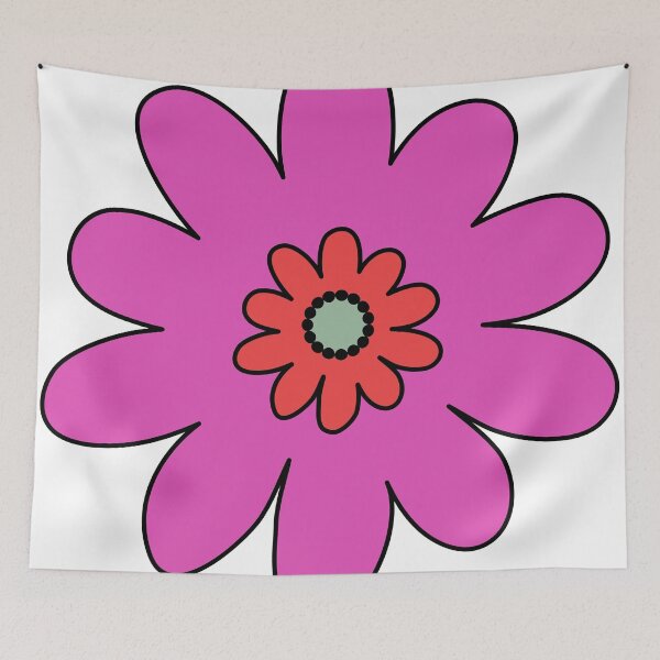 Artikelvorschau, Rosa abstrakte Blume Grafik-Design-Kunst auf weiß entworfen und verkauft von DEC02.