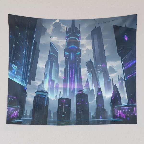 Item preview, Neon Spires of the Future designed and sold by ArtscapeProductions.