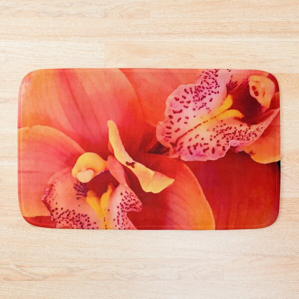 Item preview, Tropical Tangerine-Hues Orchid Flowers Art Photo designed and sold by DEC02.