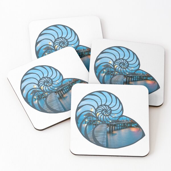 Item preview, Beach dream - beach bar on a Nautilus seashell designed and sold by OhNoNotAgain42.