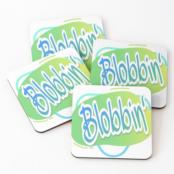 Item preview, Blobbin’ Graphic Text Design - Sticker / Logo designed and sold by Bunch Of Blobs.