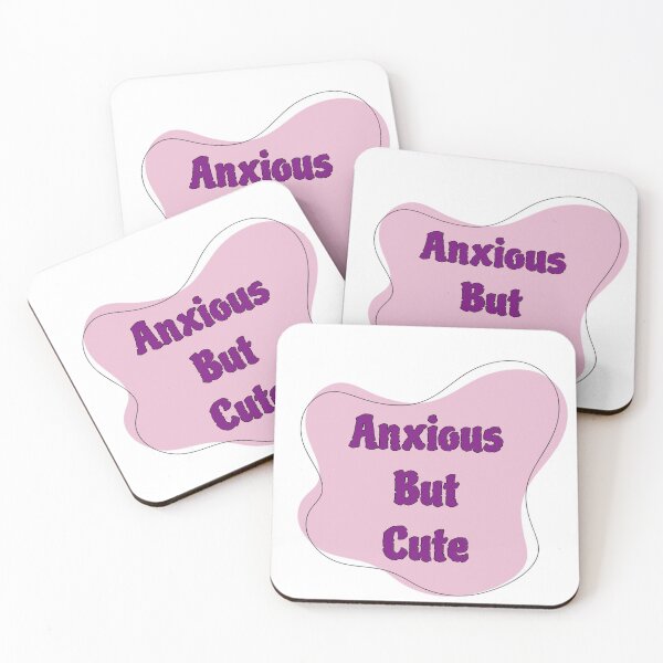 Item preview, Anxious But Cute Text, Graphic Design - Sticker / Logo designed and sold by Bunch Of Blobs.