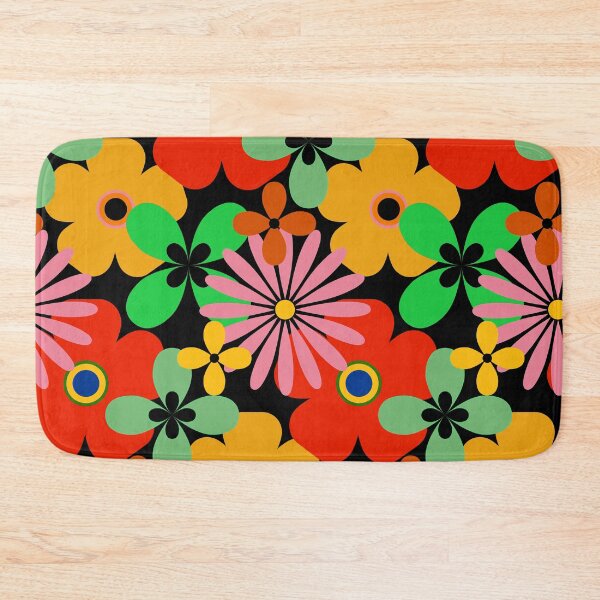 Item preview, 1960's Retro Red, Yellow, Pink, And Green Flower Pattern designed and sold by DEC02.
