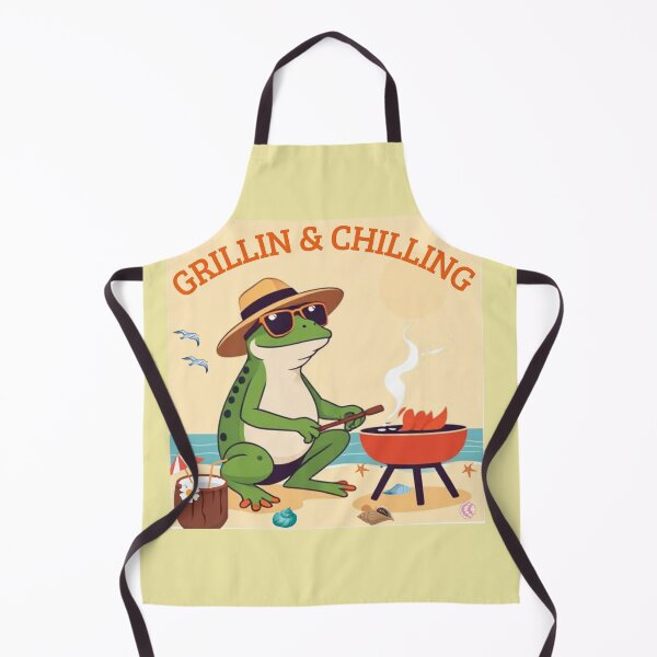 Item preview, The grilling and chilling frog designed and sold by Sipninspire.