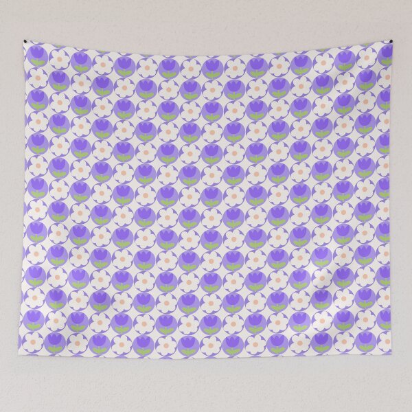 Item preview, Circular grid floral pattern designed and sold by Letter & Petal.