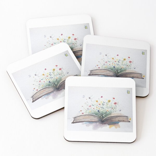 Item preview, open flowery book designed and sold by Krystian Valmo.