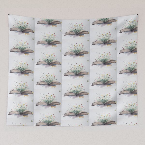Item preview, open flowery book designed and sold by Krystian Valmo.
