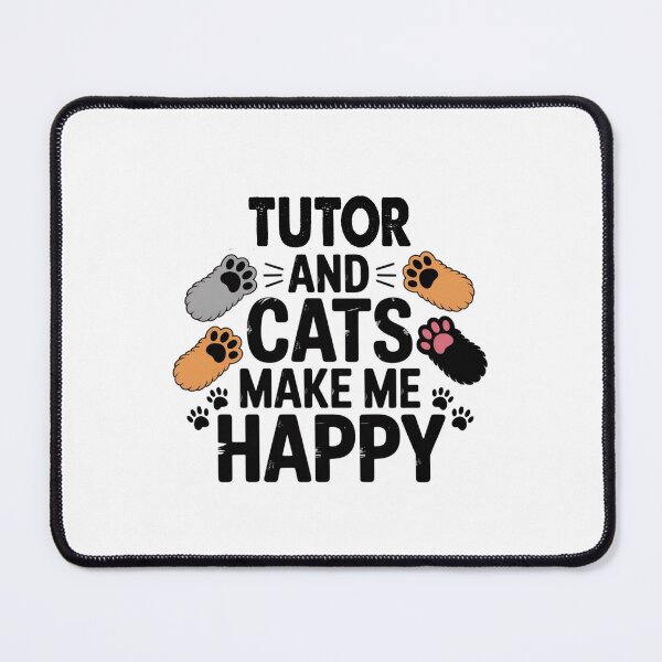 Item preview, Tutor And Cats Make Me Happy - Funny Tutor Cats Lover designed and sold by Oussinc.