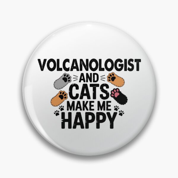 Item preview, Volcanologist And Cats Make Me Happy - Funny Volcanologist Cats Lover designed and sold by Oussinc.
