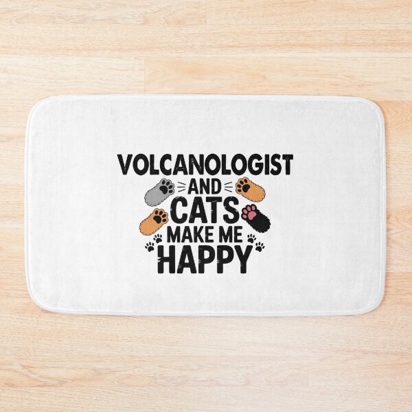 Item preview, Volcanologist And Cats Make Me Happy - Funny Volcanologist Cats Lover designed and sold by Oussinc.