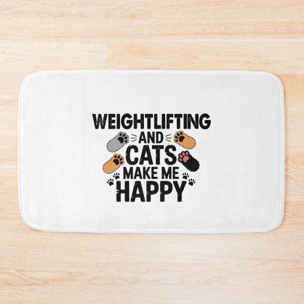 Item preview, Weightlifting And Cats Make Me Happy - Funny Weightlifting Cats Lover designed and sold by Oussinc.