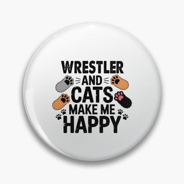Item preview, Wrestler And Cats Make Me Happy - Funny Wrestler Cats Lover designed and sold by Oussinc.