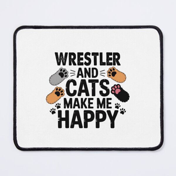 Item preview, Wrestler And Cats Make Me Happy - Funny Wrestler Cats Lover designed and sold by Oussinc.