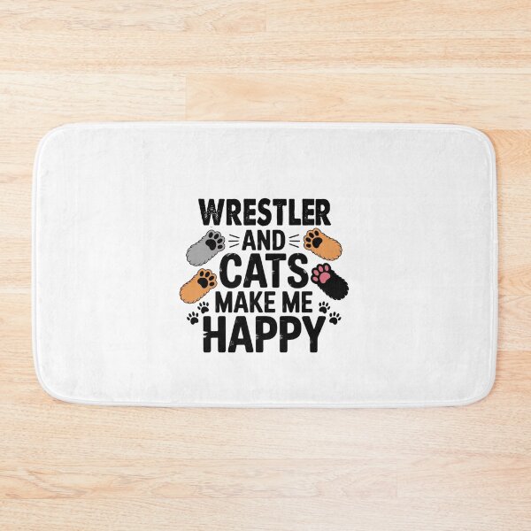 Item preview, Wrestler And Cats Make Me Happy - Funny Wrestler Cats Lover designed and sold by Oussinc.