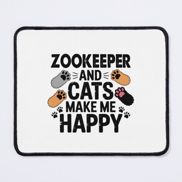 Item preview, Zookeeper And Cats Make Me Happy - Funny Zookeeper Cats Lover designed and sold by Oussinc.