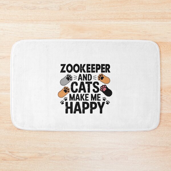 Item preview, Zookeeper And Cats Make Me Happy - Funny Zookeeper Cats Lover designed and sold by Oussinc.
