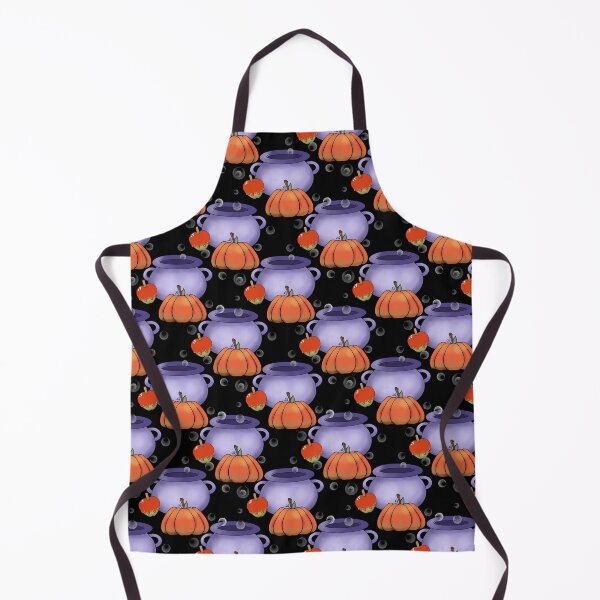Item preview, Halloween Pumpkin and Caldron Pattern on Black designed and sold by Artistestella.