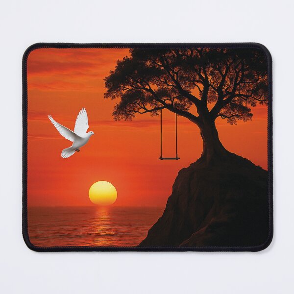 Item preview, romantic sunset by the sea, dove of peace designed and sold by Mauswohn.