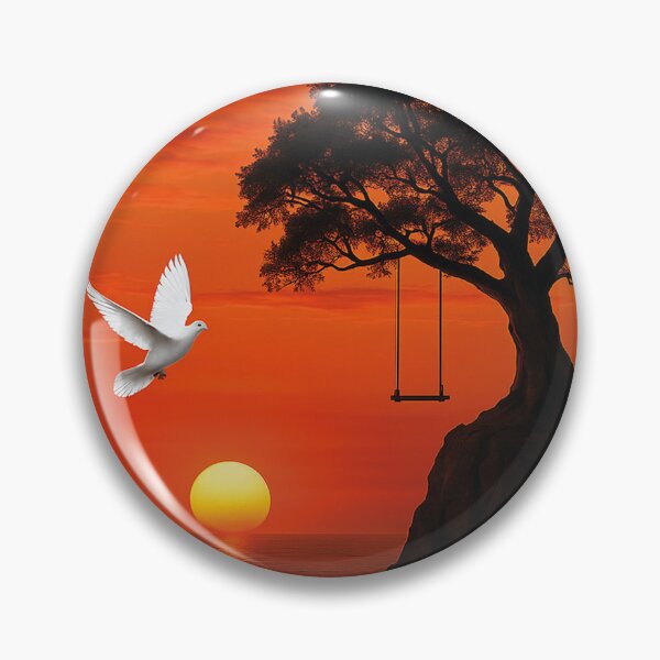 Item preview, romantic sunset by the sea, dove of peace designed and sold by Mauswohn.
