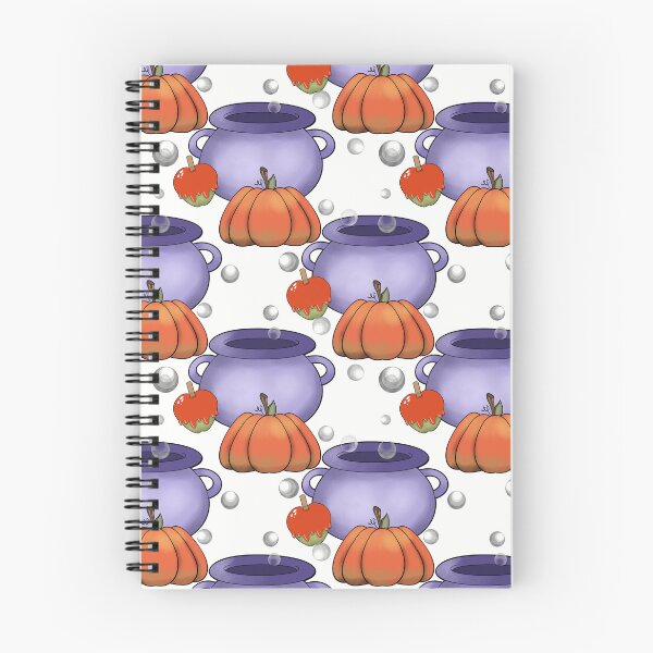 Item preview, Halloween Pumpkin and Caldron Pattern on White designed and sold by Artistestella.