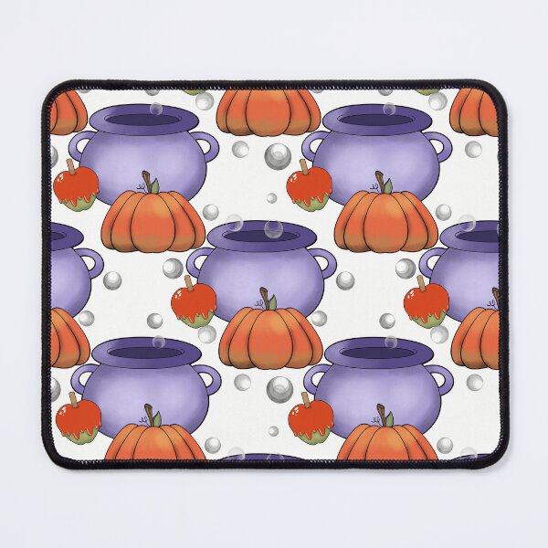 Item preview, Halloween Pumpkin and Caldron Pattern on White designed and sold by Artistestella.