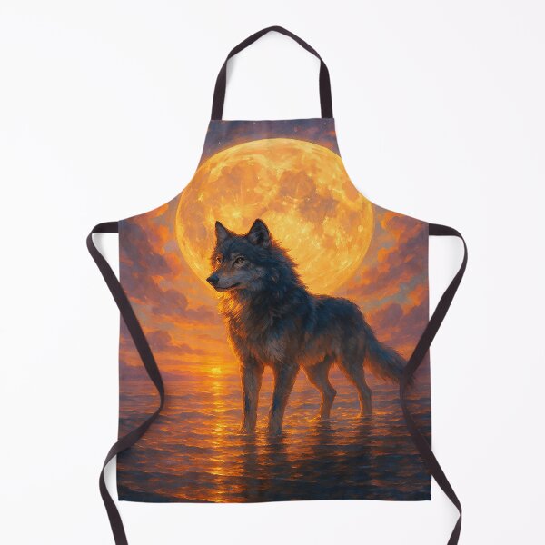 Item preview, Moonlit Wolf at Sunset – Majestic Fantasy Illustration designed and sold by alw951.
