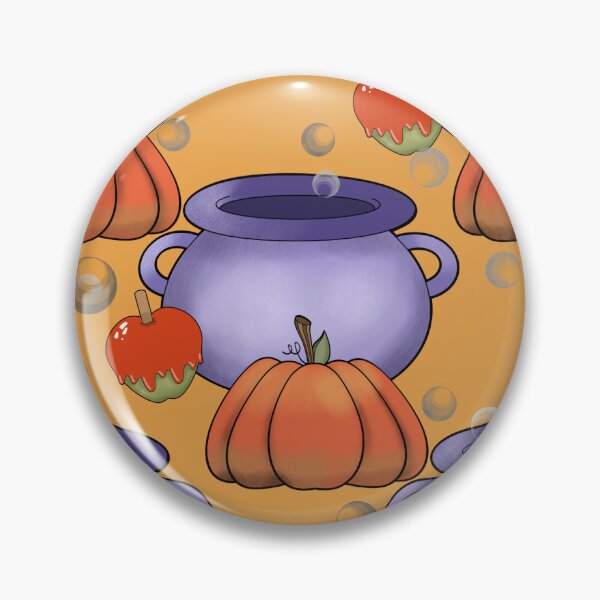 Item preview, Halloween Pumpkin and Caldron Pattern on Orange designed and sold by Artistestella.