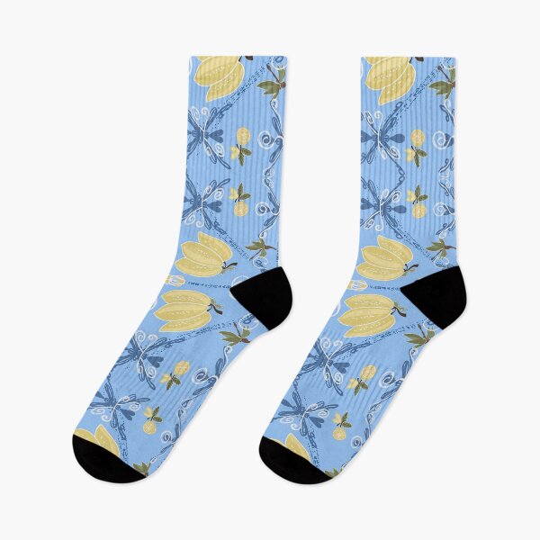 Item preview, Lemon pattern, fresh, vitamin ,diet ,juicy.Print , abstract, minimalism , doodles fruit. Bio lemon.Lemon pattern on blue background. designed and sold by TaniaArtDesign.