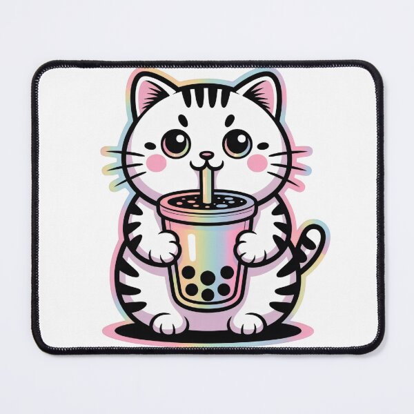 Item preview, Boba Buddy as Cute Cat Sipping Happiness designed and sold by CrystalCove11.