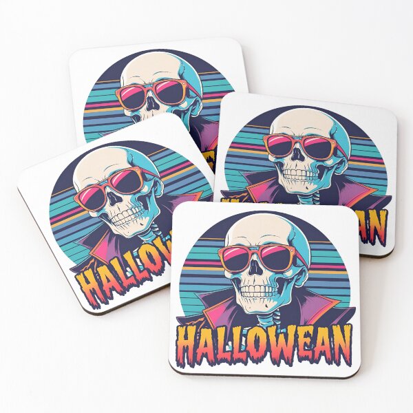 Item preview, Retro 80s Halloween Skeleton designed and sold by Nathaphat514.