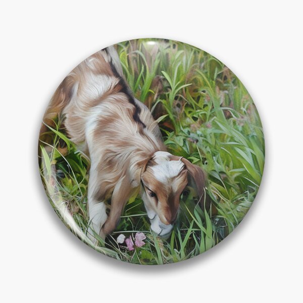 Item preview, watercolor of spottef nubian goat designed and sold by RobynPeters1836.