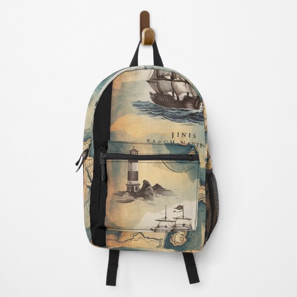 Item preview, Vintage Nautical Map with Sea Monster designed and sold by Shop9999.