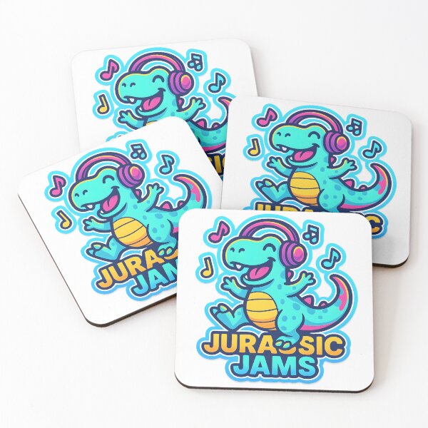 Item preview, T Rex Dinosaur Jurassic Jams - Meme of a blue lizard listening to music designed and sold by SassyArtistry.