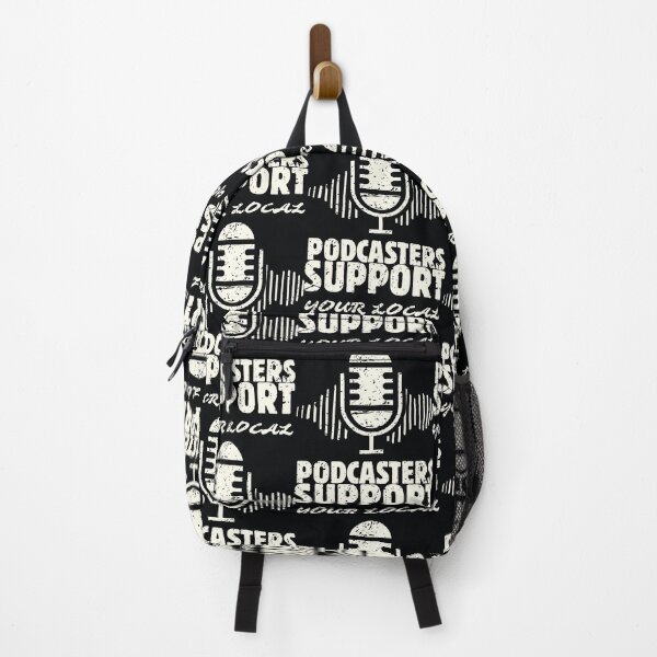 Item preview, Support Your Local Podcasters Design with Sound Waves and Retro Mic designed and sold by SplashTastic.