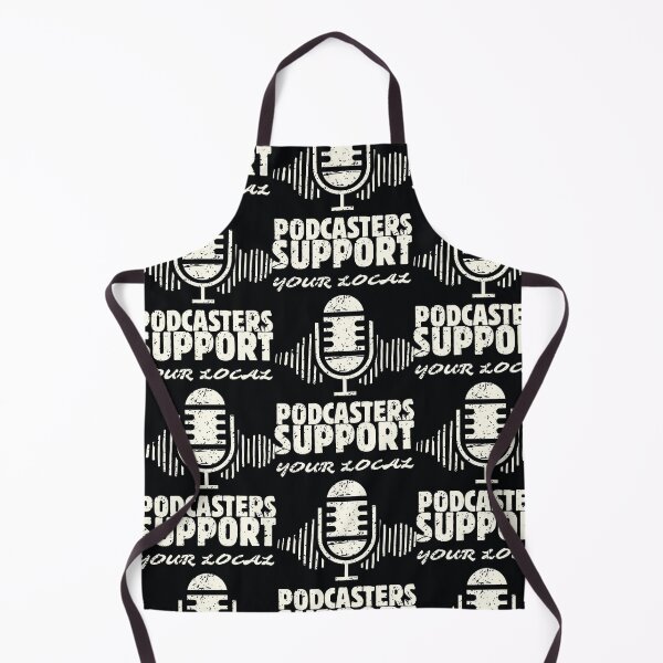 Item preview, Support Your Local Podcasters Design with Sound Waves and Retro Mic designed and sold by SplashTastic.