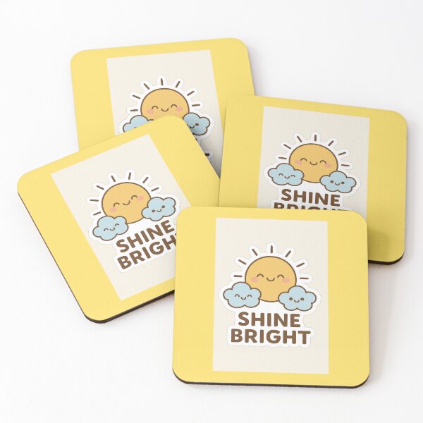 Item preview, Shine Bright Sticker – Smiling Sun & Clouds Motivation designed and sold by Striklet.